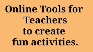 Online Tools for Teachers to create Fun Activities l Tips for creating Crossword Puzzles