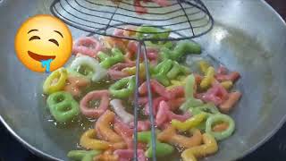 Childhood Snacks Colorful mix Fryums ABCD