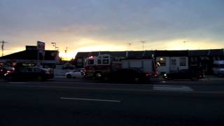 PFD Engine 238 Responding Classic Q & Lots of Horn