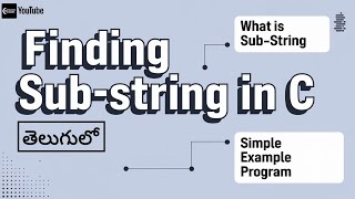 Learn How to Find a Sub-string in C | Finding Sub-string in c | College Coders