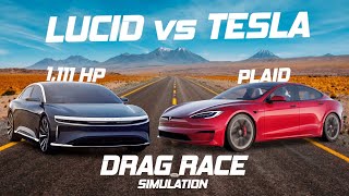 Lucid Air vs Tesla Plaid | 1/4 Mile Drag Race and Analysis
