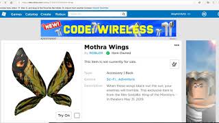 Newpromocodeformothrawingsroblox Videos 9tubetv - mothra wings roblox promo code