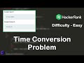 Time Conversion Problem in Java | Hacker Rank Interview Preparation | One Month Preparation Kit.