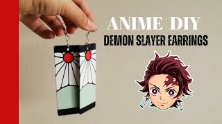 DIY TANJIRO'S EARRINGS - Demon Slayer and Anime DIY