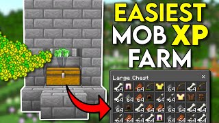 Easiest Mob XP Farm For Minecraft Bedrock 1.20! (No Spawner)