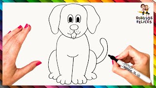 Cómo Dibujar Un Perro Paso A Paso 🐶 Perro Dibujo