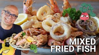 FRITTO MISTO - MIXED FRIED FISH  and ONION RINGSThe perfect recipe for Fritto Misto