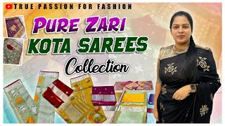 PURE ZARI KOTA SAREES COLLECTION ||  HANDLOOM SAREES💎