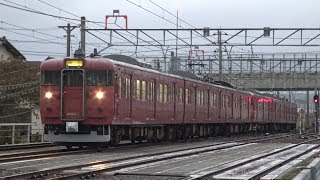 【4K】JR七尾線　普通列車415系電車　ｻﾜC06編成+ｻﾜC02編成　羽咋駅到着