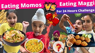 Eating Momos Vs Eating Maggi For 24 Hours Challenge | Ramneek Singh 1313 | RS 1313 VLOGS