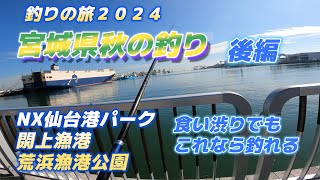 宮城県秋の釣り（後編）NX仙台港パーク、閖上漁港、荒浜漁港公園「キャンピングカー生活で日本全国釣りの旅」