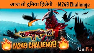 🔥 World's Most Impossible Challenge in BGMI - M249 only Challenge with Blood Raven X-suit