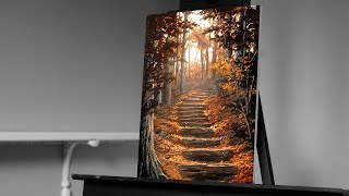 Painting a Fall Pathway with Acrylics - Paint with Ryan
