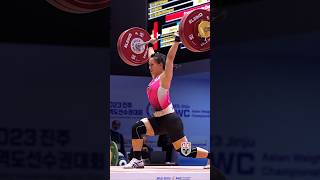 Kuo Hsing-Chun (59kg 🇹🇼) 128kg / 282lbs C\u0026J! #cleanandjerk #weightlifting #slowmotion