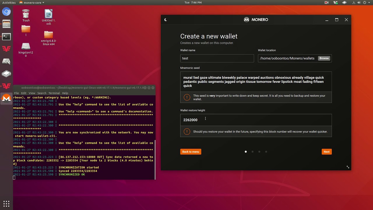Linux Monero GUI Wallet Tutorial With Full Node (Advanced Mode) - YouTube