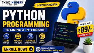 Python Programming Training & Internship Program | Complete Details, Certificate, Projects