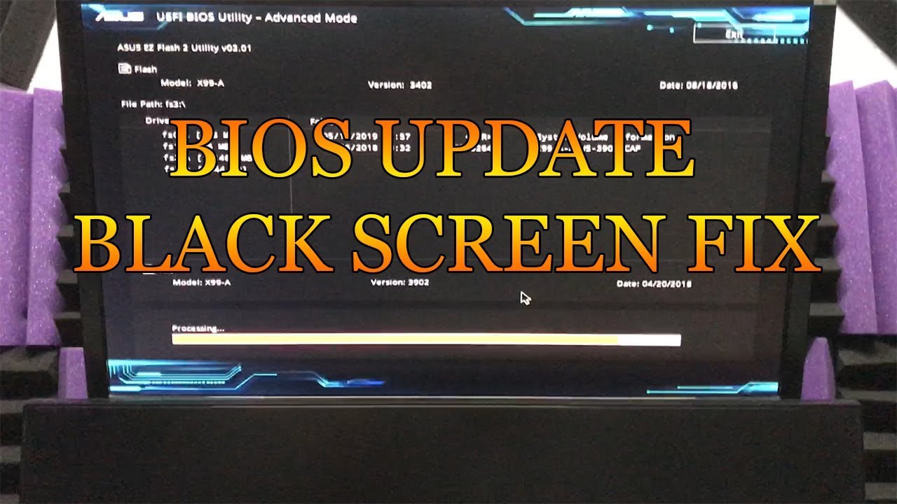 ASUS MOTHERBOARD BIOS UPDATE BLACK SCREEN!! FIX!! -How To Fix It - YouTube