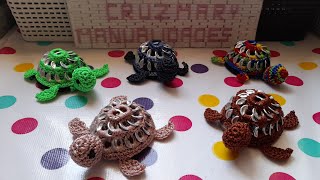 Tortuga 🐢 tejida a crochet y fichas 🐢