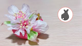 Make a cherry blossom hair ornament