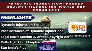 ‘Dynamic Injunction’ Passed Against illegal ICC World Cup Broadcast - Prep Veda