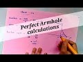 measurement and calculations for armhole curve for kurthis in malayalam for beginners/kurthi armhole