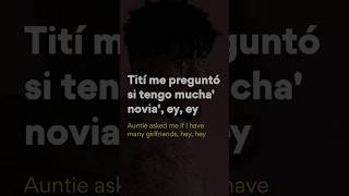 Bad Bunny - Tití Me Preguntó (Auntie Asked Me) | #lyrics #shorts