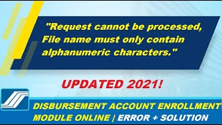 Disbursement Account Enrollment Module | ERROR + SOLUTION Updated 2021