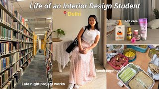 UNI VLOG📖: my 5am *productive morning routine, interior design student in India, late night study🌱