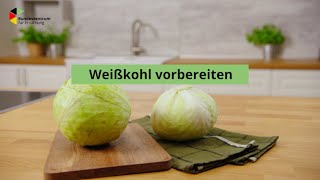 Weißkohl vorbereiten