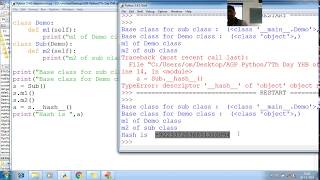 174 Python Object is super class for all classes in python Python Programming Tutorial for beginner