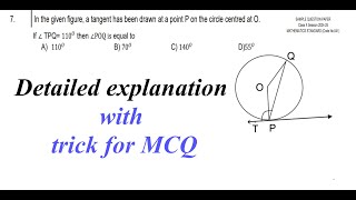 In the given figure, a tangent has been drawn at a point P on the circle centred at O. If ∠ TPQ= 110