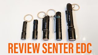 Review Senter Flashlight EDC AA \u0026 AAA (Olight i3E EOS, i5T EOS, Fenix E01 V.2, E12 V.2, E20 V.2)