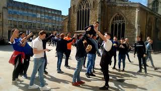 Ipswich Football Fans Sing Wonderwall In Peterborough City Centre