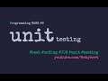 Programming BASH #6 - unit testing