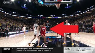 Caitlin Clark SHOVED DOWN By McMahon, Technical Called | Big 10 Tournament Final, #7 Iowa vs #14 OSU