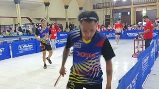 lanjutan babak final ganda putra Manado vs Minut porprov XI bolmong Sulut 2022