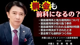 【罰金も前科になるの？】　#菅野晴隆