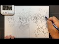 『五条悟』 30秒、3分、？分で描いてみた！【呪術廻戦アニメ第2期】（jujutsu kaisen drawing satoru gojo）