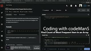 Codewars 7 kyu Find Count of Most Frequent Item in an Array Javascript