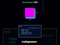 Css Box Shadow #coding #html5css3 #html #css