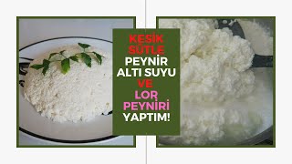 Aldığım Çiğ Süt Kesildi! Lor Peyniri ve Peynir Altı Suyu Yaptım!