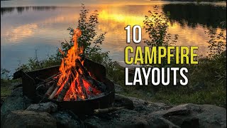 10 Campfire Layouts to INSTANTLY up your Camping Skills!!