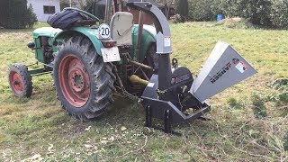 Holz häckseln 2018 - Deutz D30 / Jansen BX42