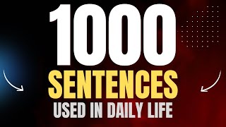 1,000 Sentences Used in Daily Life, Organized into Various Categories