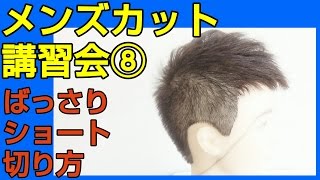 メンズカット講習会⑧ばっさり！男性ショートカットの仕方「カット早く切る方法」