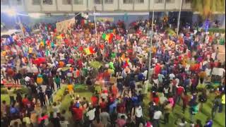 Senegalese fans sing and sing to support their national team