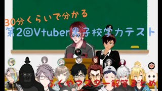 【第2回Vtuber男子校学力テスト】ふくやマスターまとめ