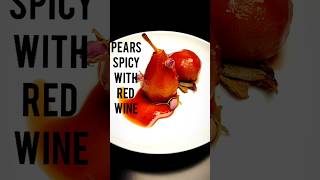 Poached Pears spicy with red wine 🍷 #recipe #pears