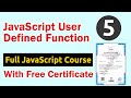 JavaScript User Defined Function