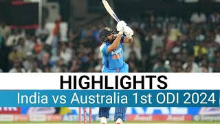 India vs Australia 1st ODI l Ind vs aus highlights today l bcci tv Highlights star sports highlights